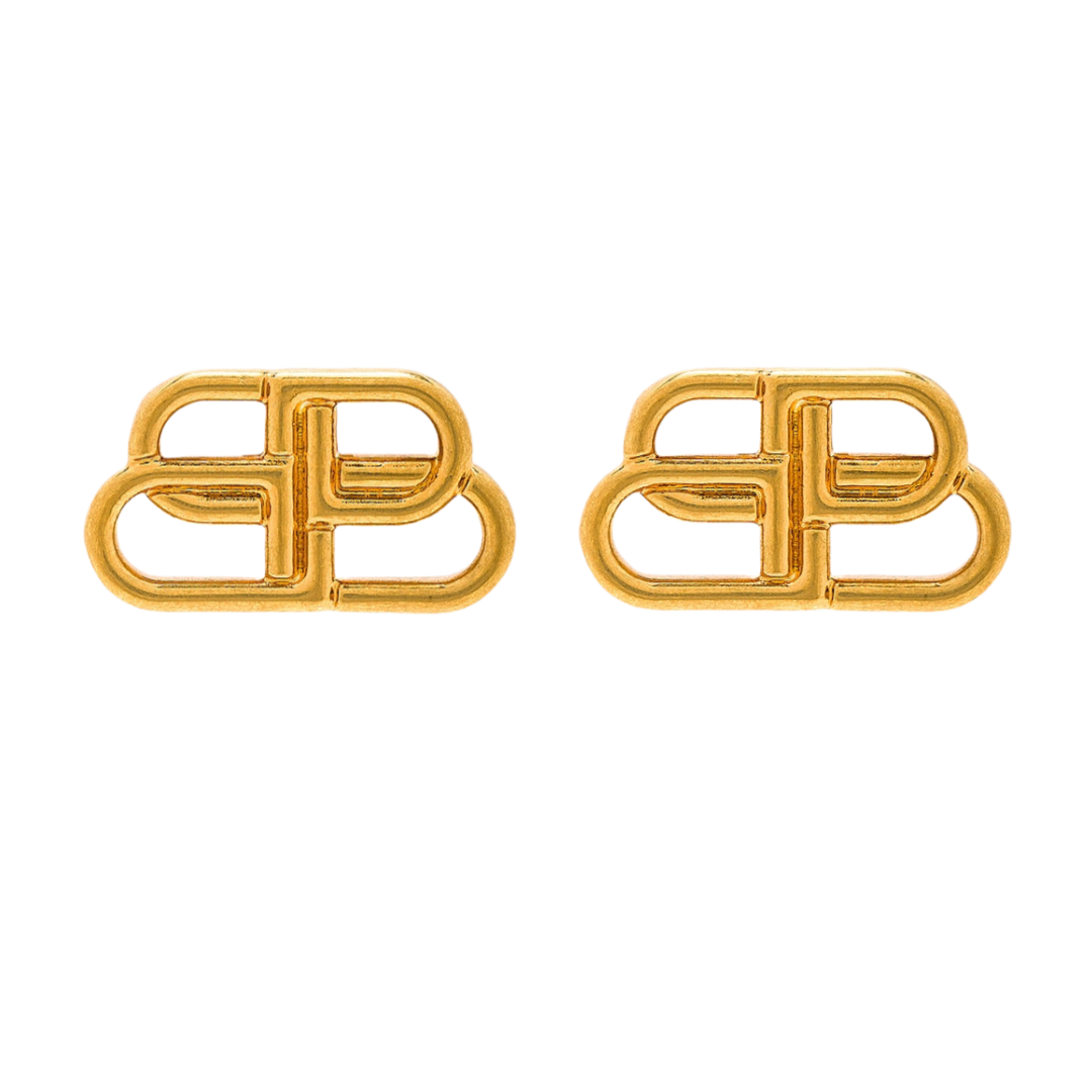 BAE003 Balenciaga Monaco stud earrings Gold - ccjewelryacc