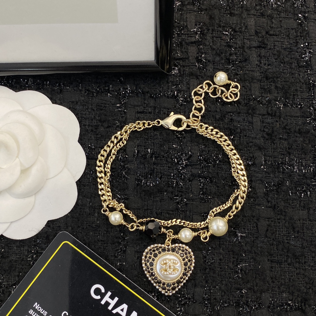 CCS050 Chanel heart bracelet chain - ccjewelryacc