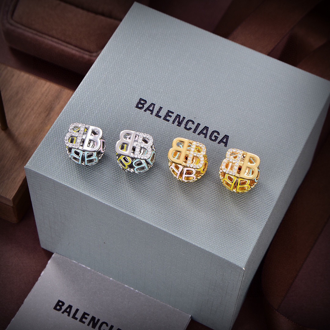 BAE004 Balenciaga Monaco stud earrings - ccjewelryacc