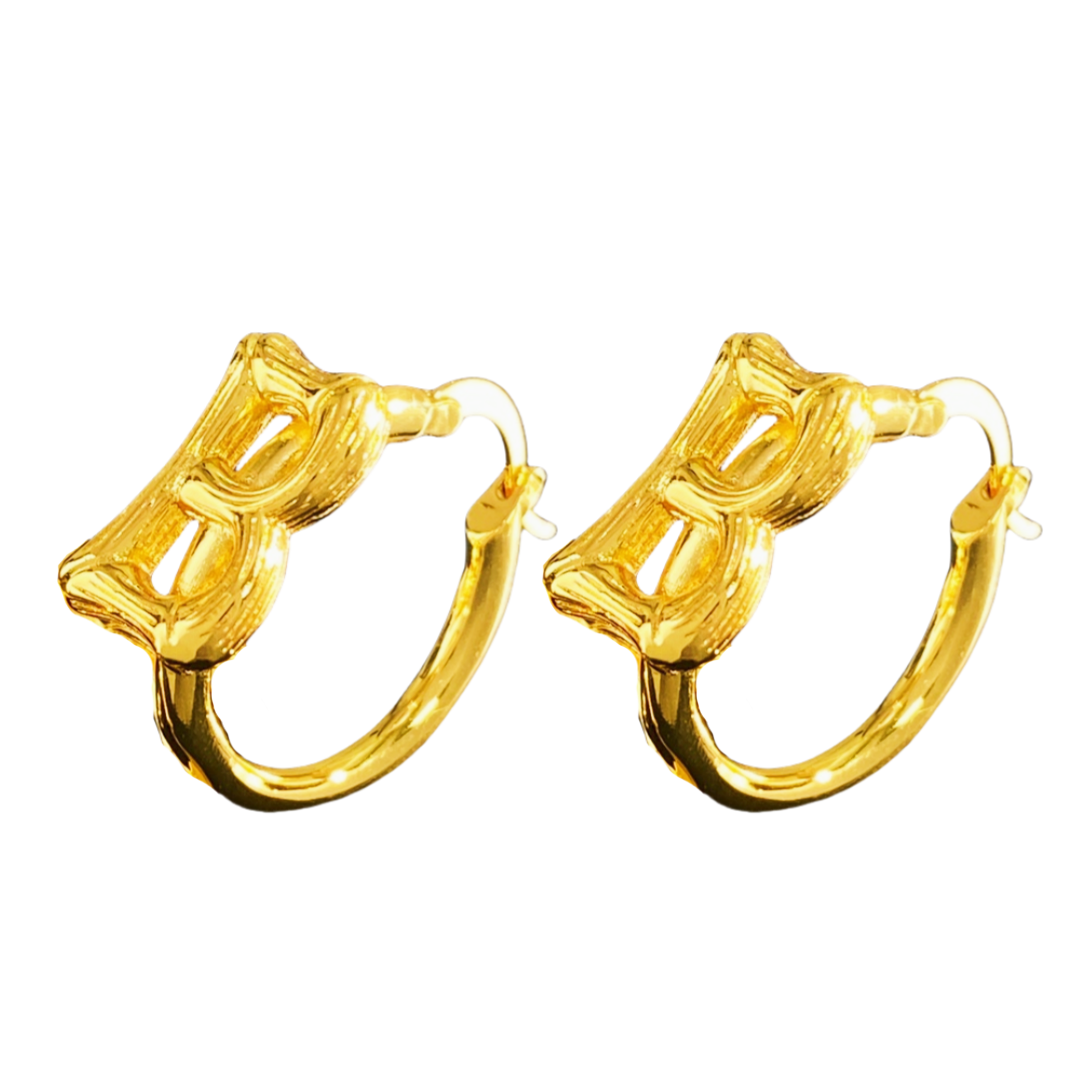 BAE016 Balenciaga B hoop earrings - ccjewelryacc