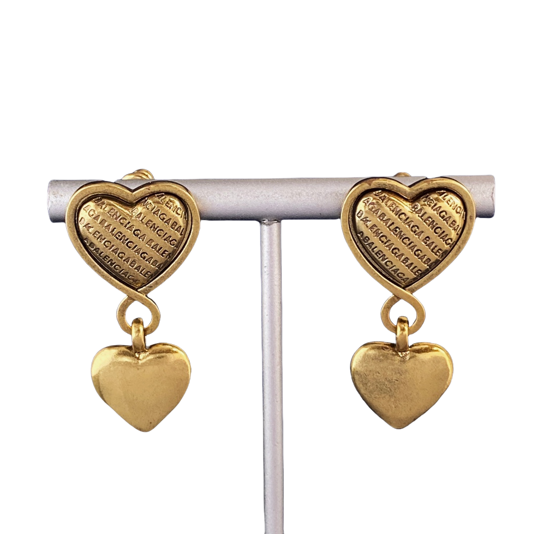 BAE014 Balenciaga Heart drop earrings - ccjewelryacc