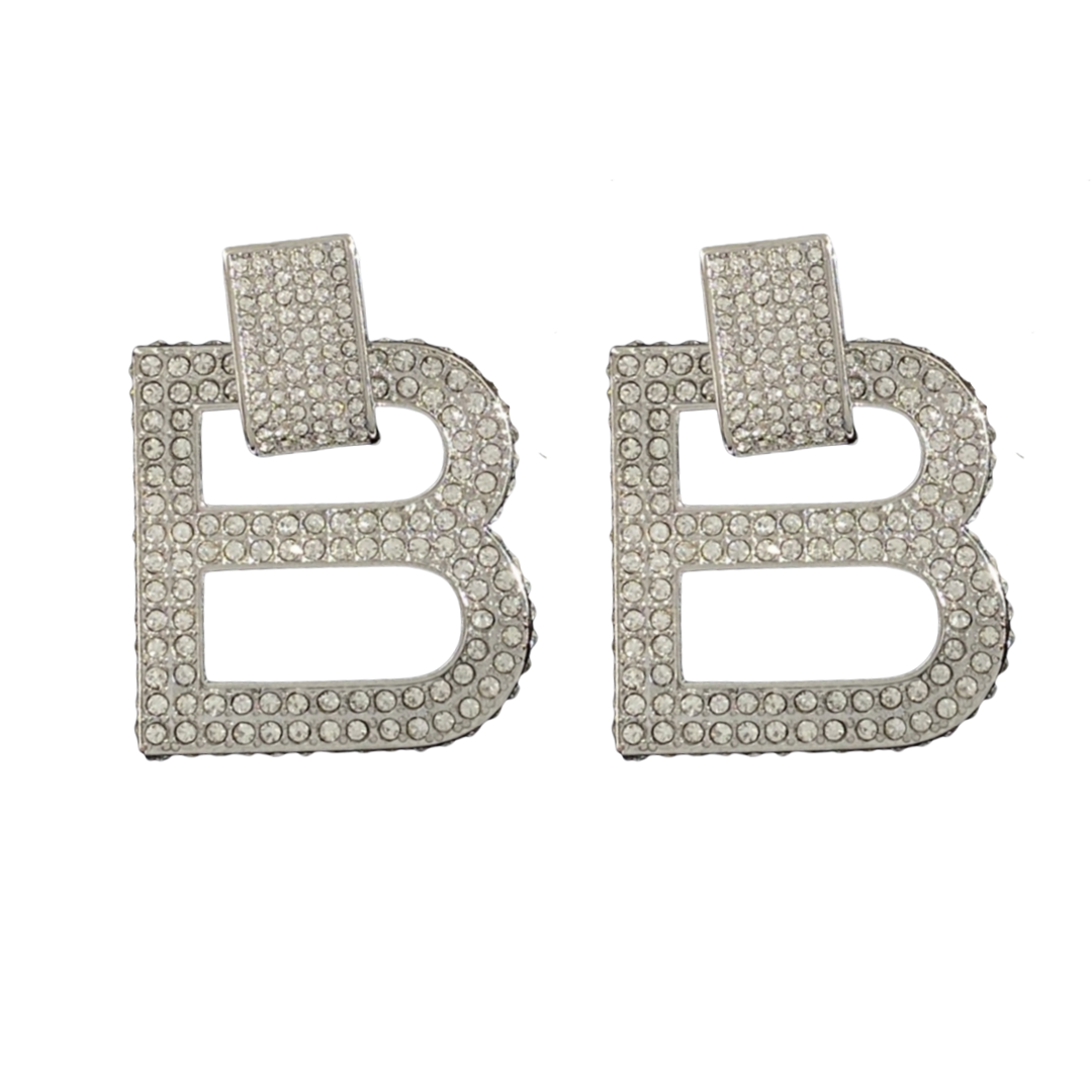 BAE019 Balenciaga B earring With crystal - ccjewelryacc