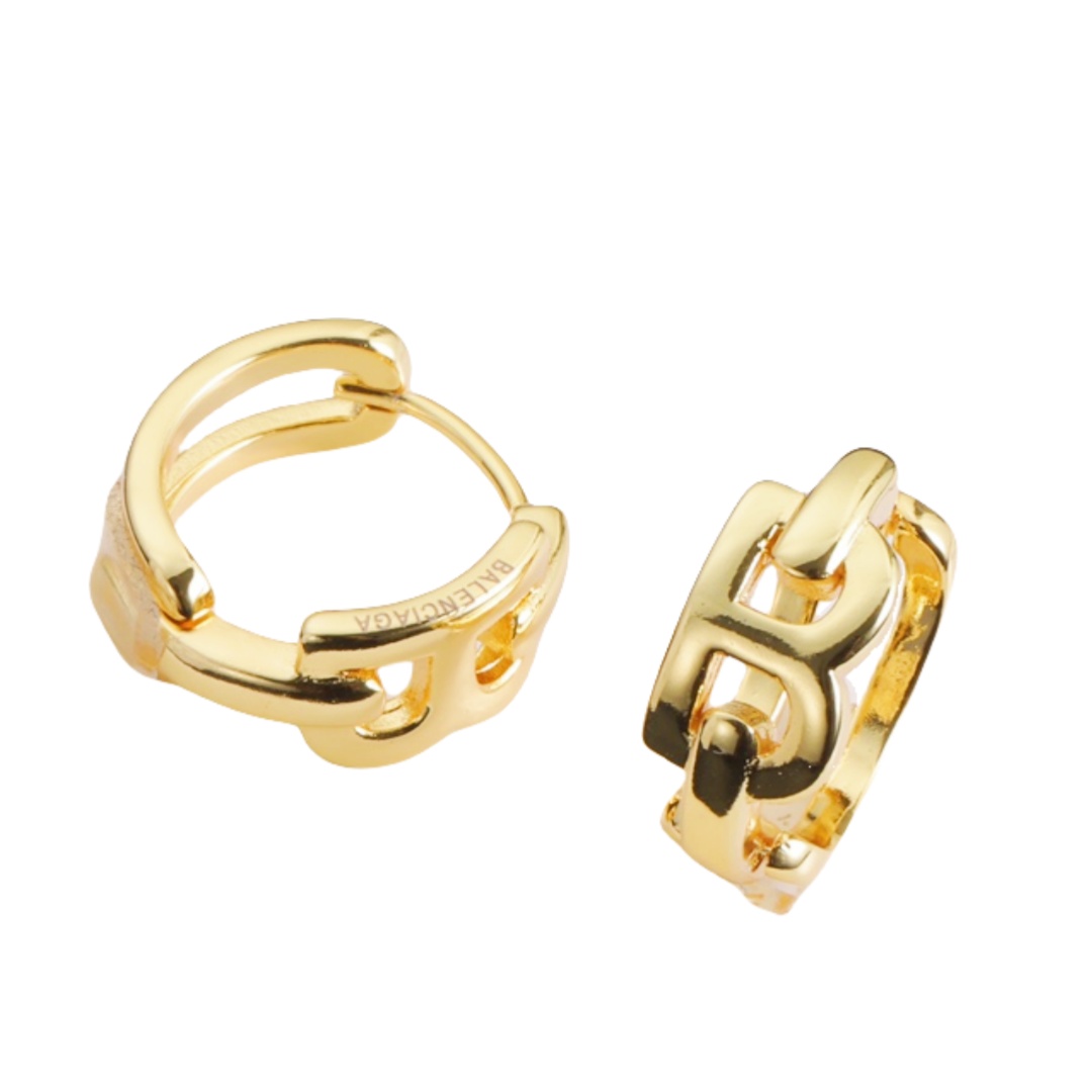 BAE012 Balenciaga B Hoop earrings - ccjewelryacc