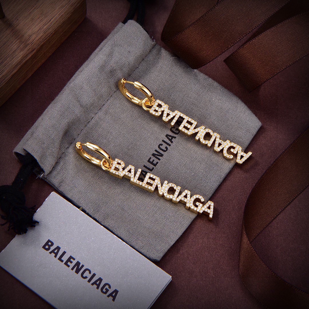 BAE021 Balenciaga letter drop earrings - ccjewelryacc