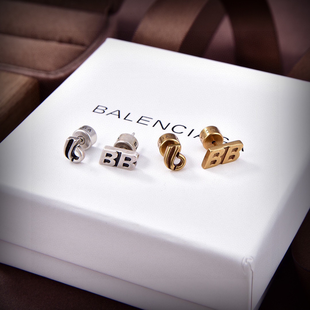 BAE010 Balenciaga BB Letter stud earrings - ccjewelryacc