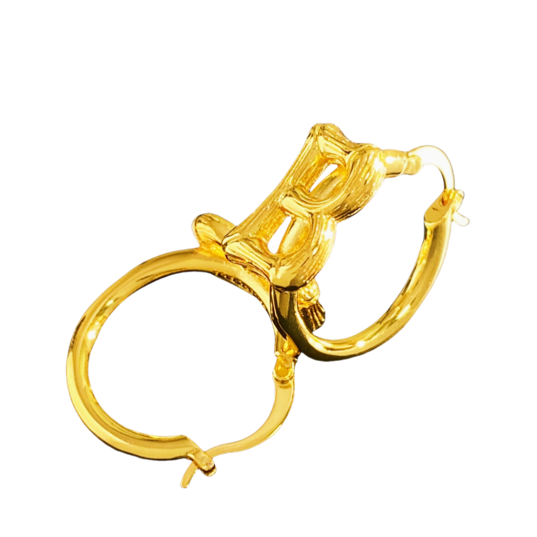 BAE016 Balenciaga B hoop earrings - ccjewelryacc