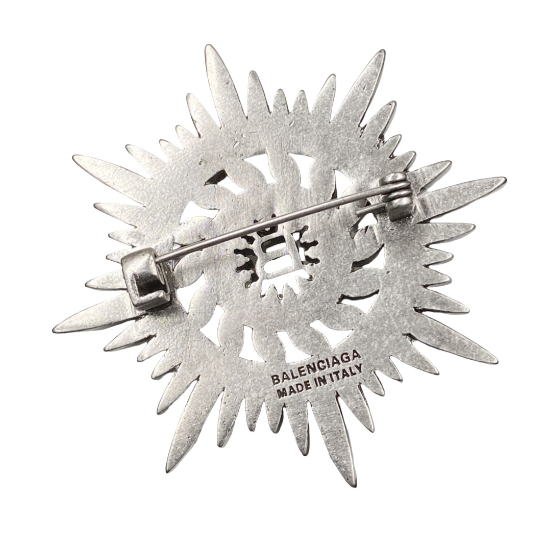 BAB006 Balenciaga B Brooch pin with crystal and pearl - ccjewelryacc