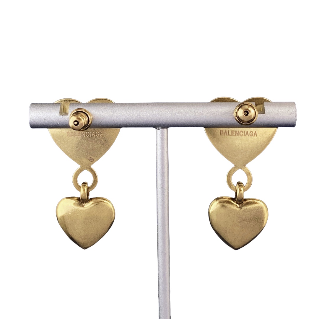 BAE014 Balenciaga Heart drop earrings - ccjewelryacc