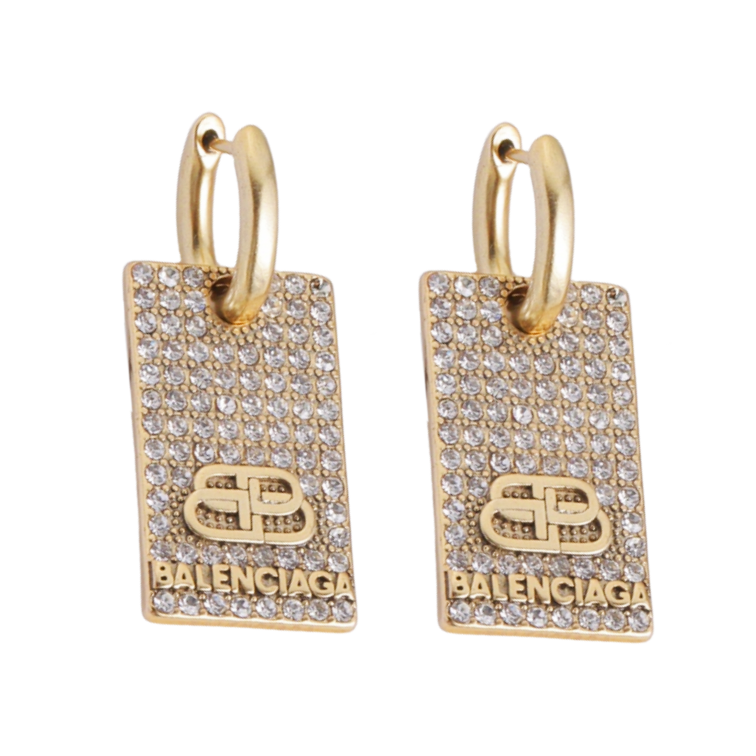 BAE029 Balenciaga BB crystal fashion earrings - ccjewelryacc