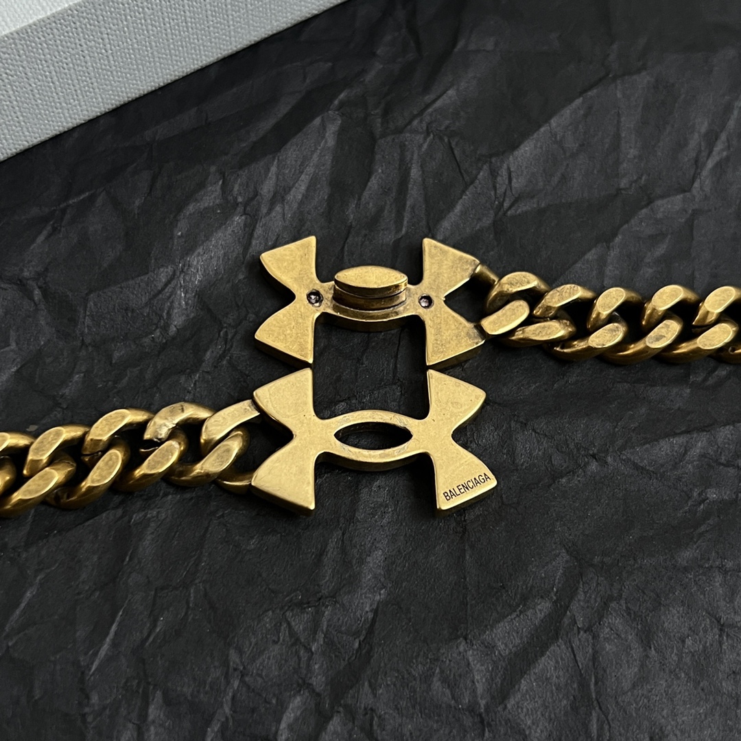 BAN003 Balenciaga Under Armour Necklace in Silver /Gold For men women - ccjewelryacc