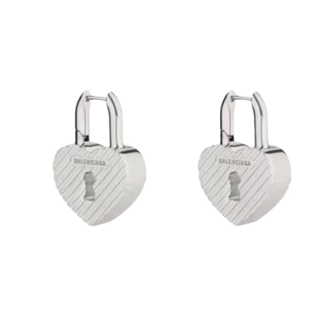 BAE011 Balenciaga Heart Lock earrings - ccjewelryacc