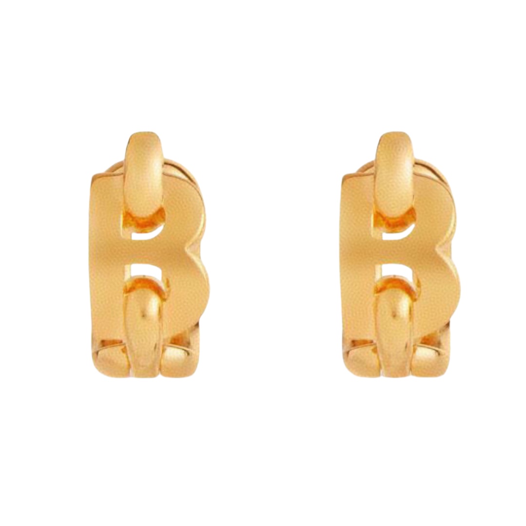 BAE012 Balenciaga B Hoop earrings - ccjewelryacc