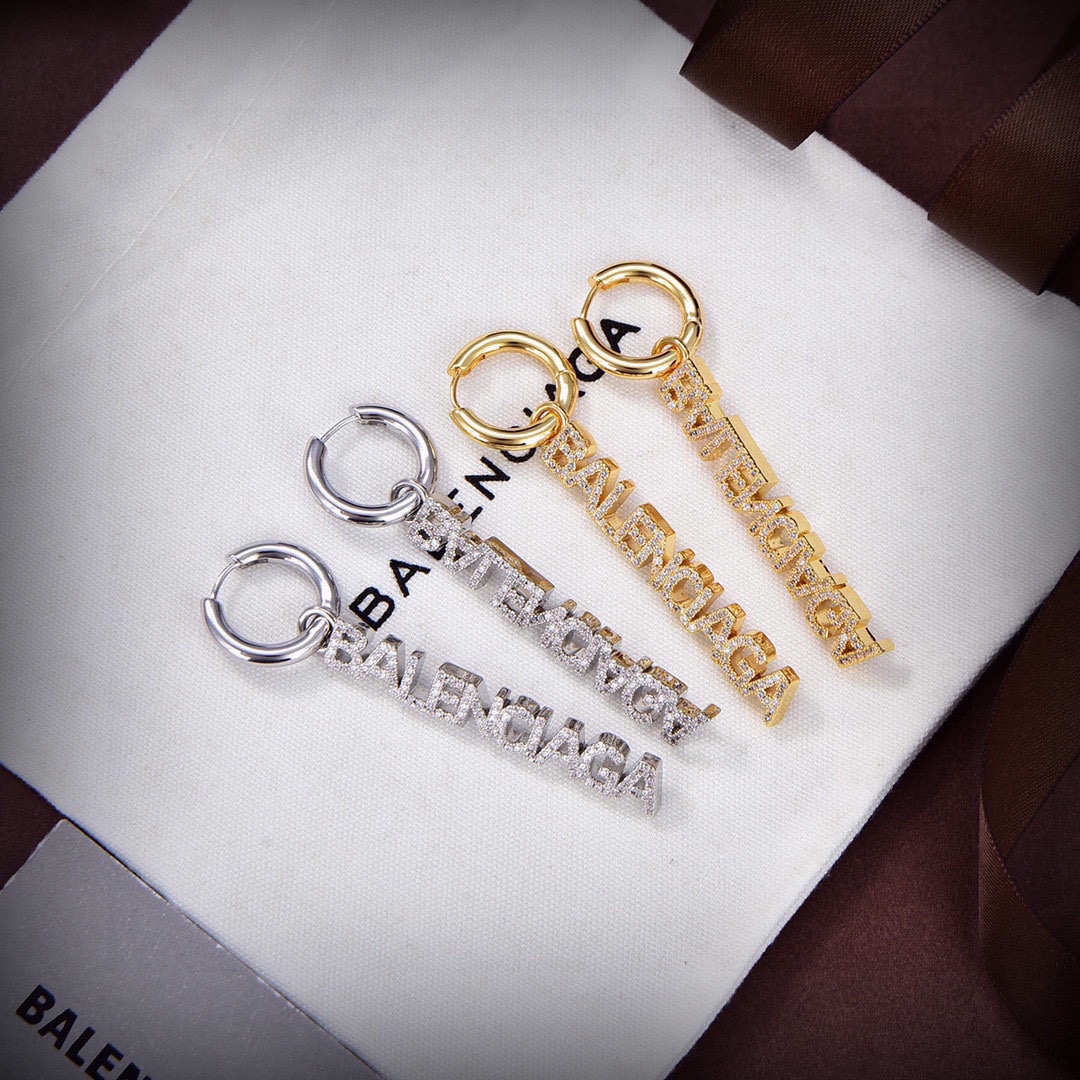 BAE021 Balenciaga letter drop earrings - ccjewelryacc