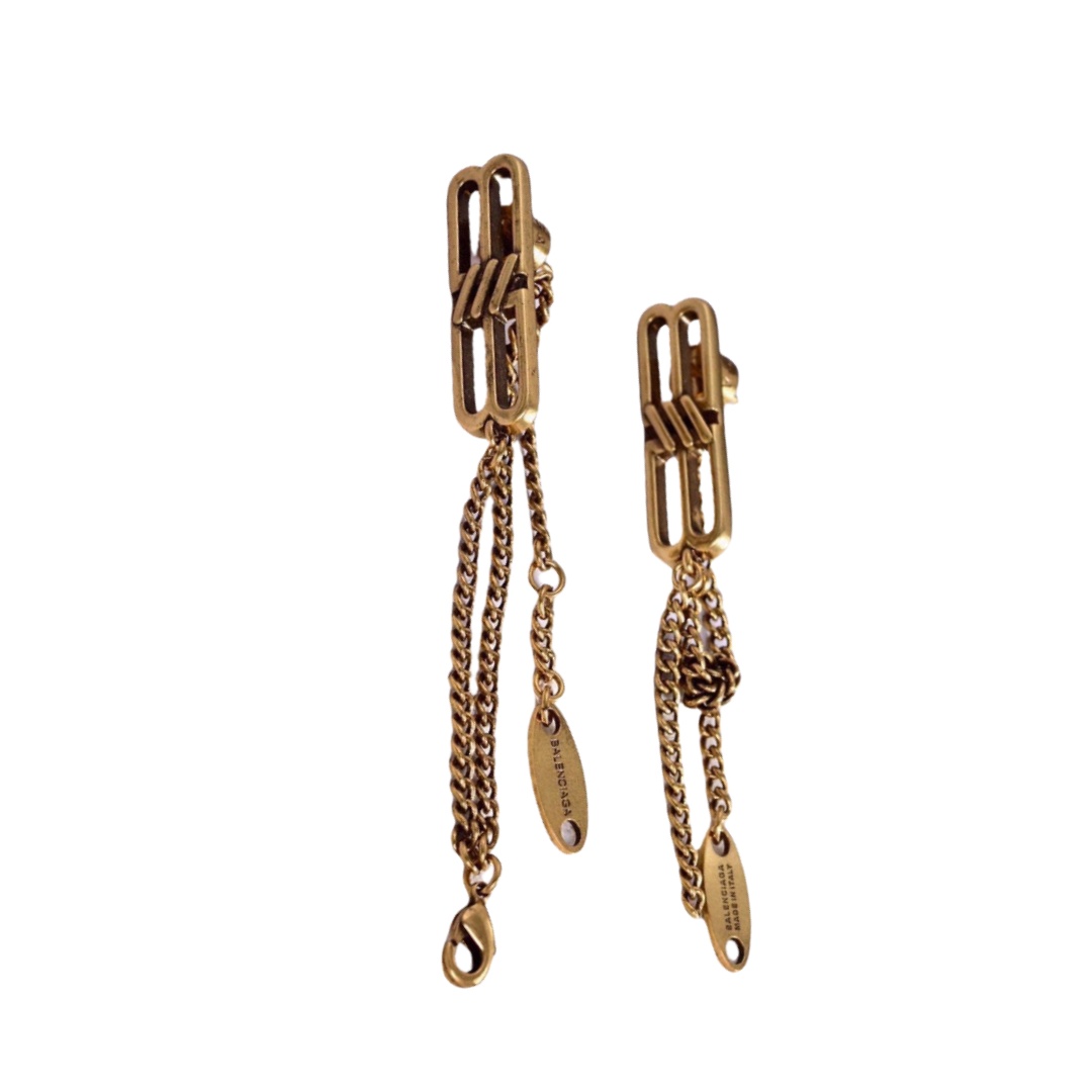 BAE022 Balenciaga BB ICON Tangled fashion earrings - ccjewelryacc