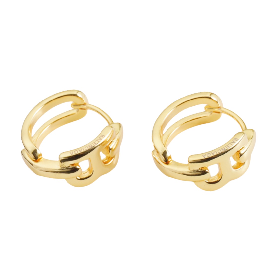 BAE012 Balenciaga B Hoop earrings - ccjewelryacc