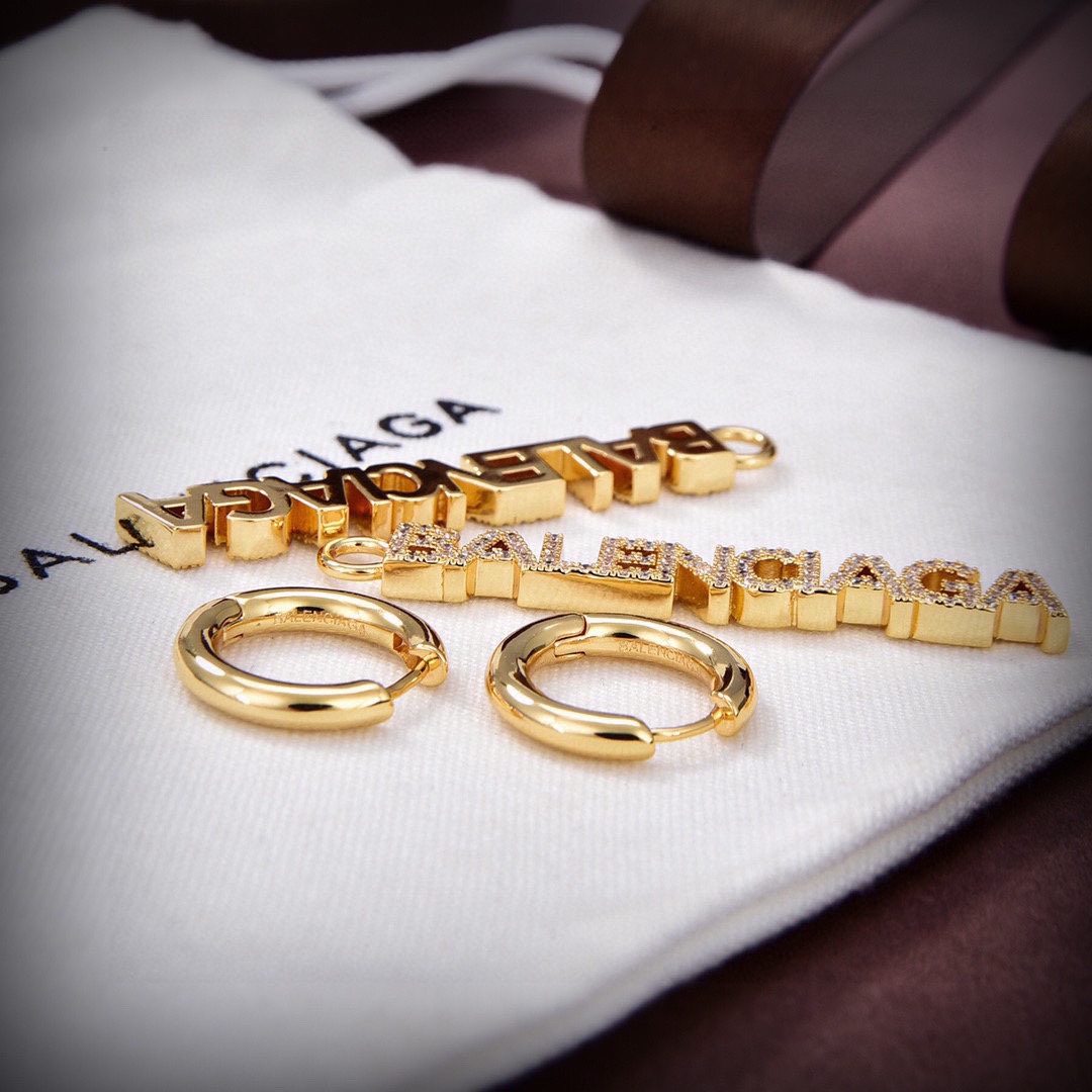 BAE021 Balenciaga letter drop earrings - ccjewelryacc