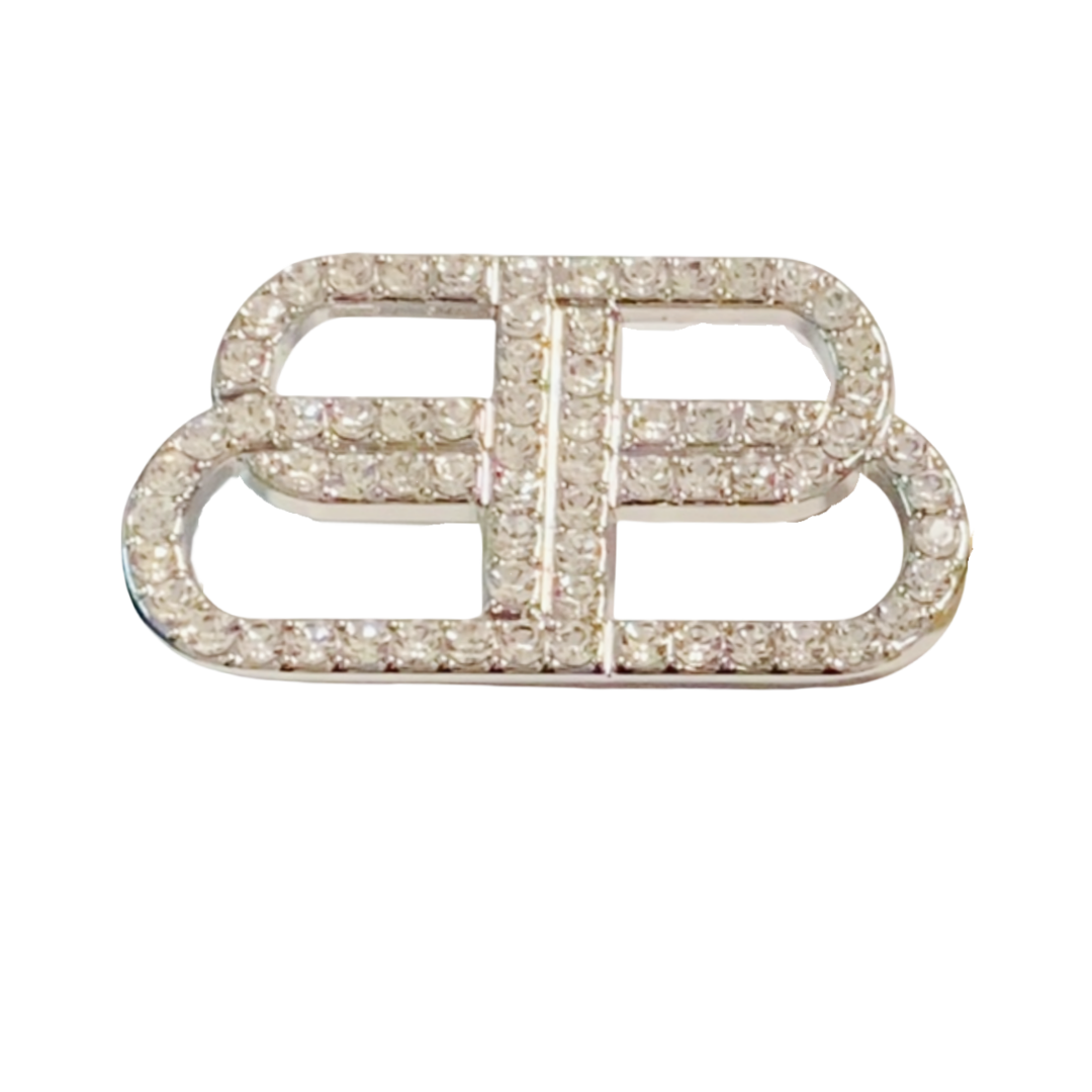 BAB002 Balenciaga BB Brooch pin with crystal - ccjewelryacc