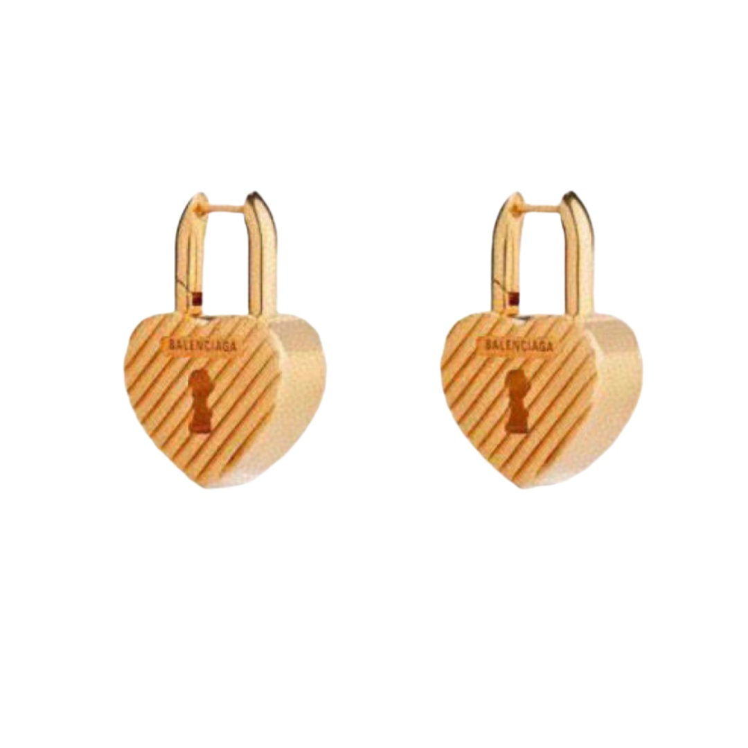 BAE011 Balenciaga Heart Lock earrings - ccjewelryacc