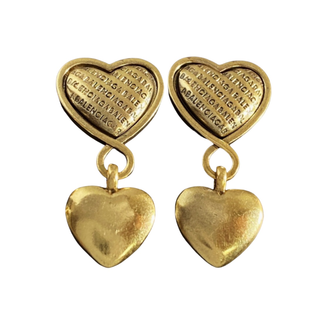 BAE014 Balenciaga Heart drop earrings - ccjewelryacc