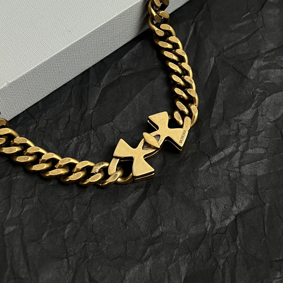 BAN003 Balenciaga Under Armour Necklace in Silver /Gold For men women - ccjewelryacc