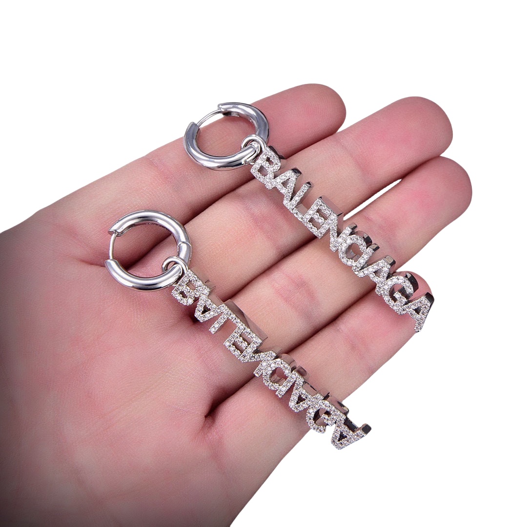 BAE021 Balenciaga letter drop earrings - ccjewelryacc