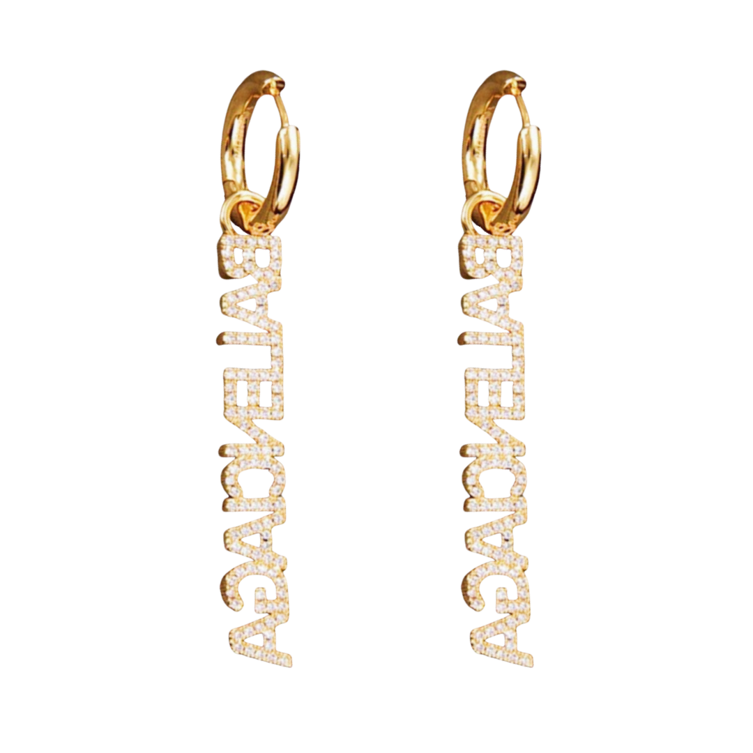 BAE021 Balenciaga letter drop earrings - ccjewelryacc