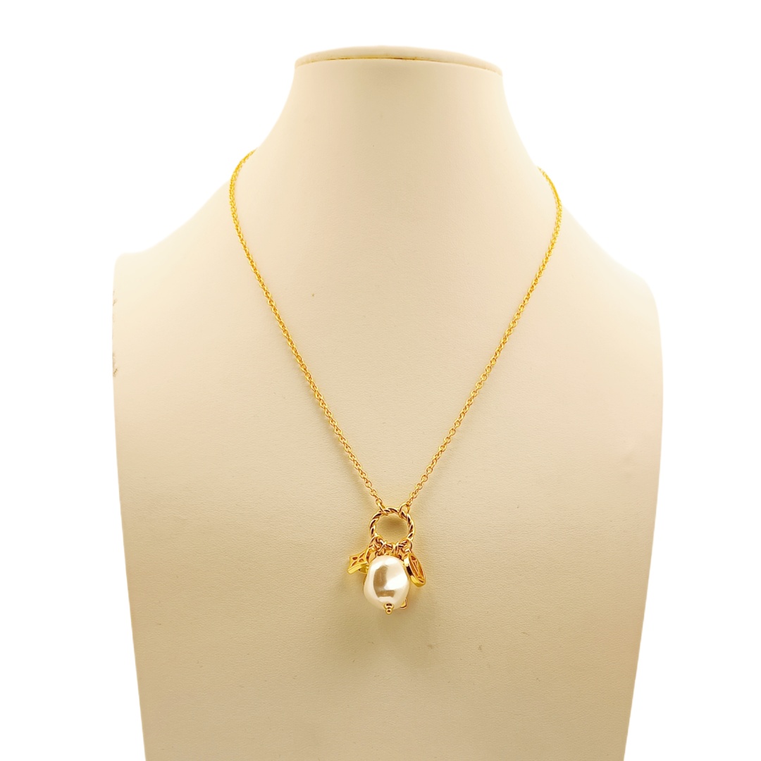 LVN078 LV Charms pendant necklace - ccjewelryacc
