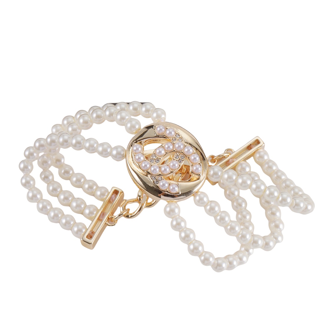CCS109 Chanel pearl bracelet - ccjewelryacc
