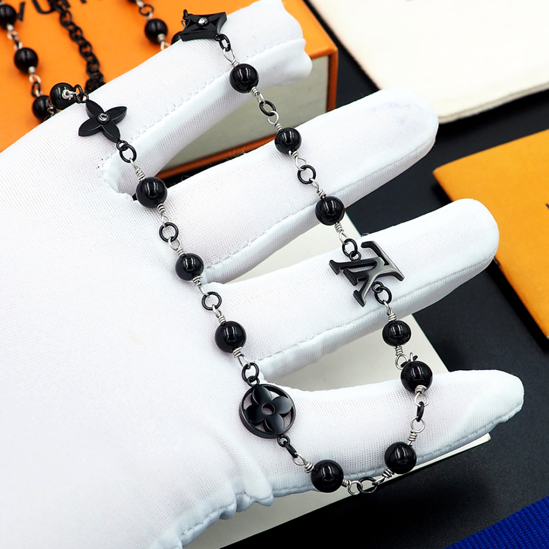 LVN049 LV Pearls necklace - ccjewelryacc