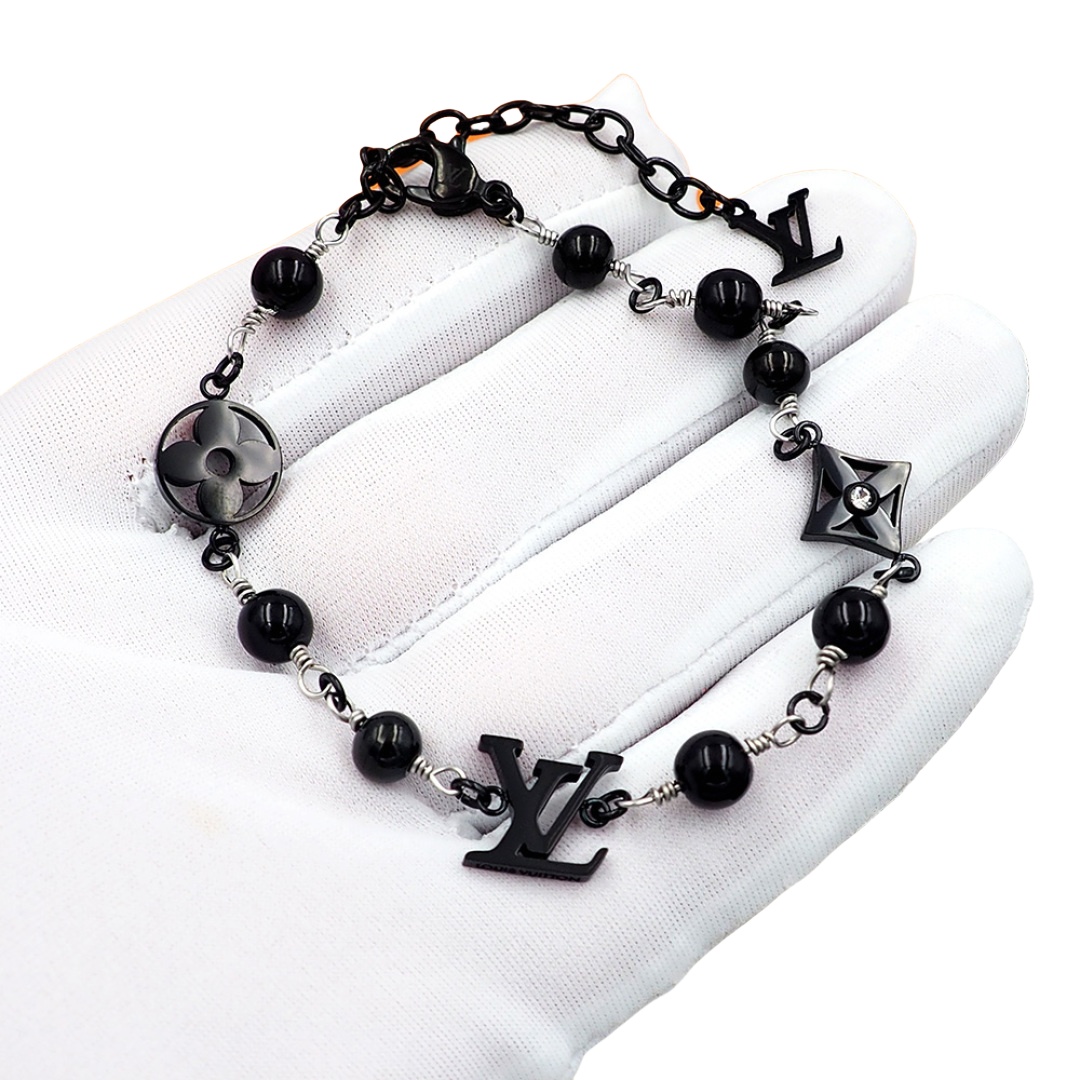 LVS080 LV Pearls bracelet - ccjewelryacc