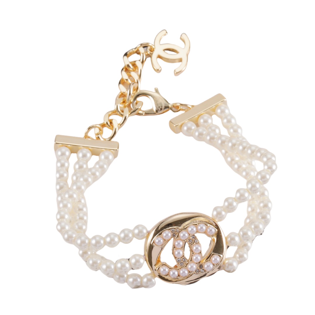 CCS109 Chanel pearl bracelet - ccjewelryacc