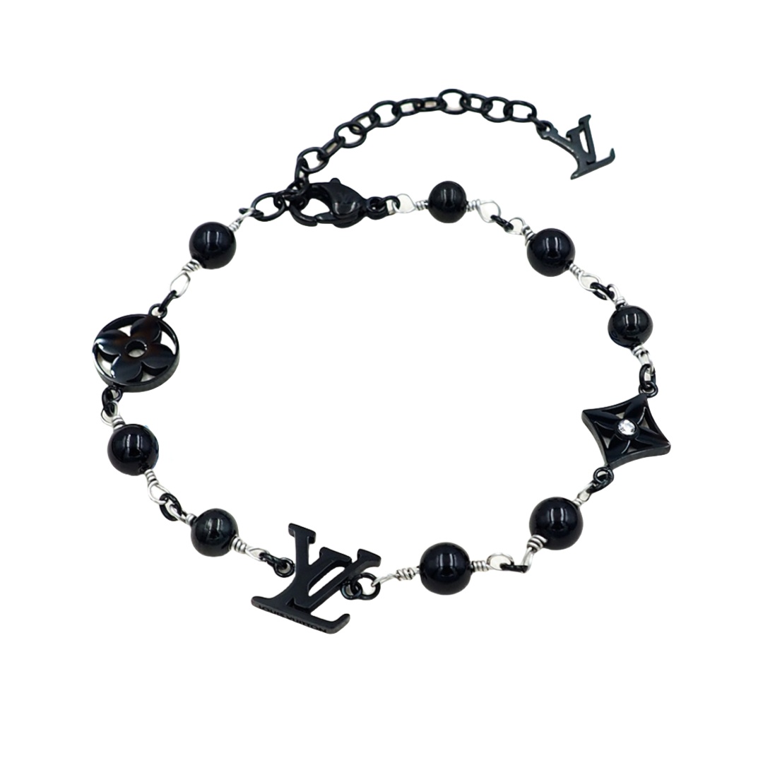 LVS080 LV Pearls bracelet - ccjewelryacc