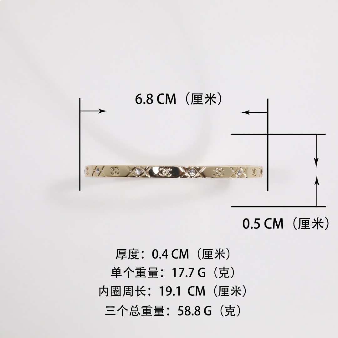 CCS127 Chanel Spring-Summer 2025 Pre-collection Cuff Set of 3 - ccjewelryacc