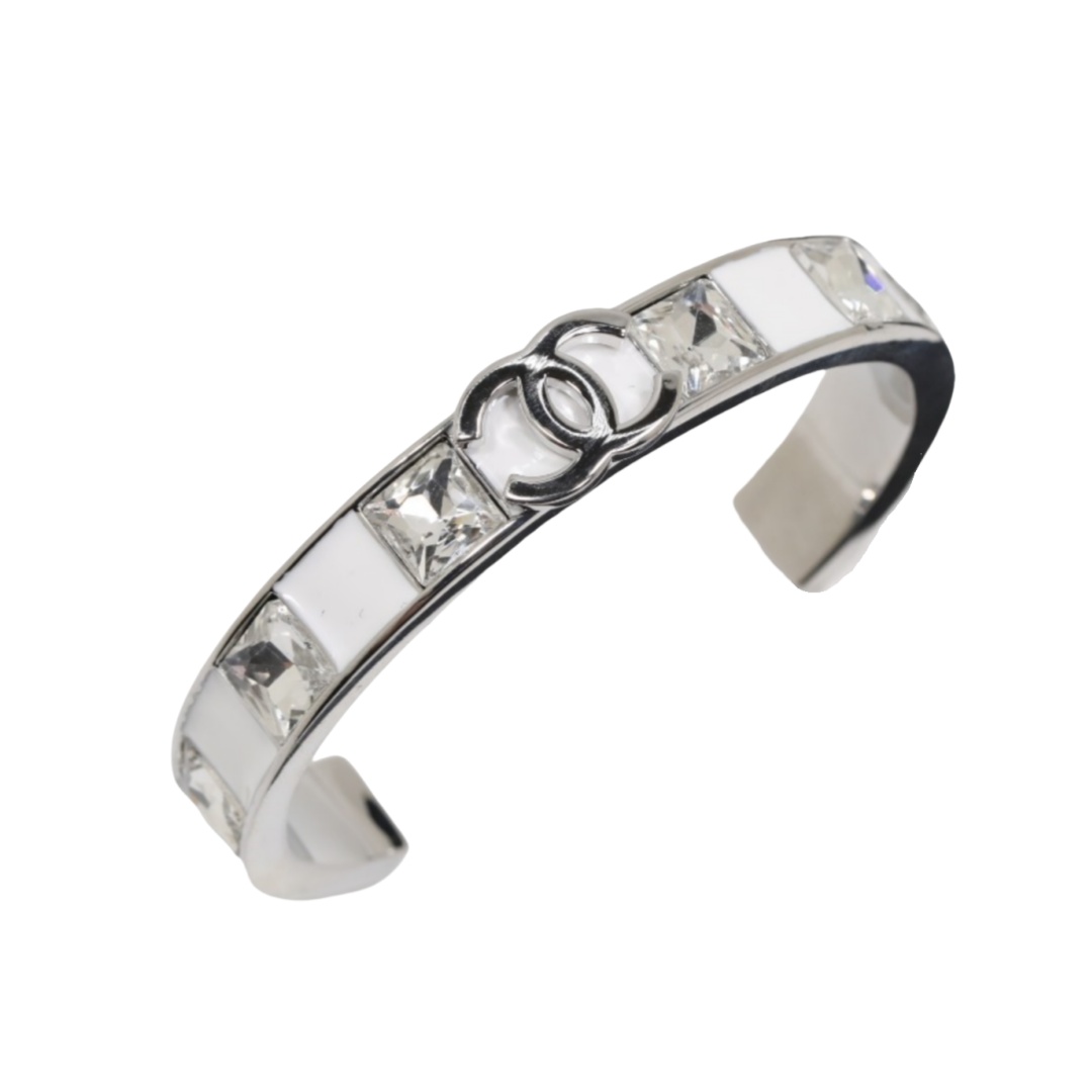 CCS100 Chanel crytal and enamel Bangle bracelet - ccjewelryacc