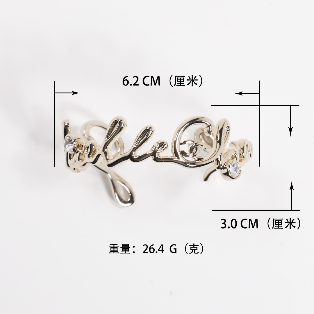 CCS126 Chanel letter bangle bracelet - ccjewelryacc