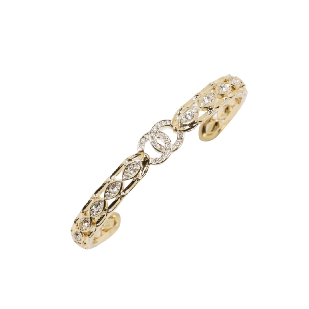 CCS129 Metal Hollow Out cc logo cuff bracelet - ccjewelryacc