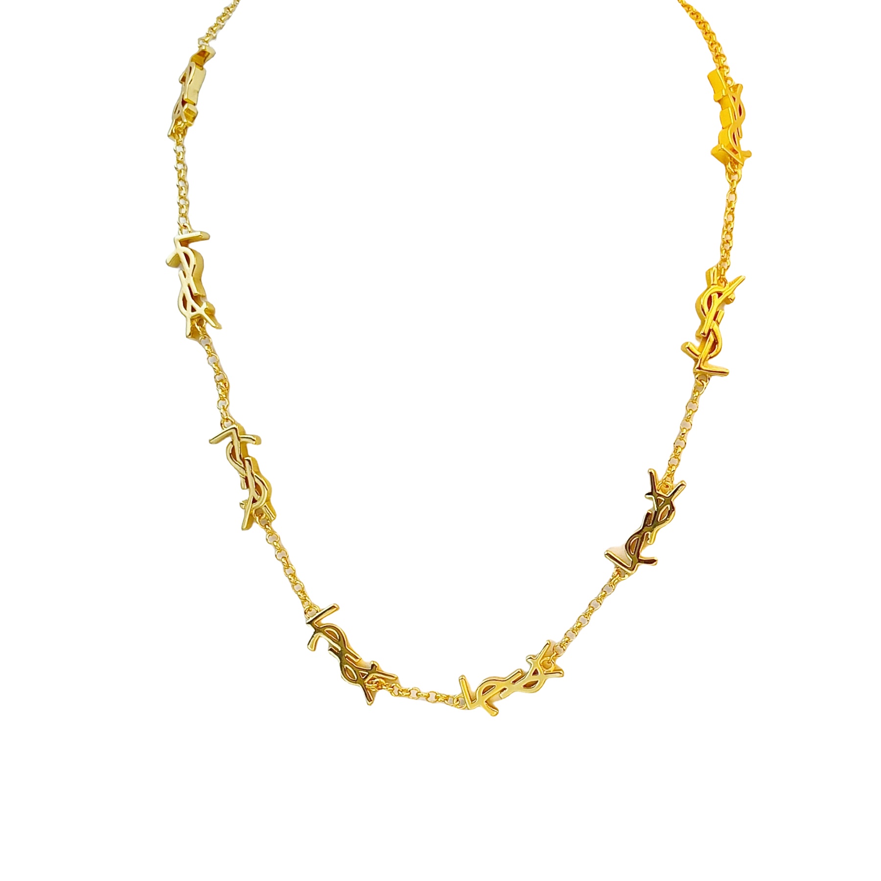 YYN014 YSL letter Cassandre choker necklace 8 motifs - ccfashionjewelry