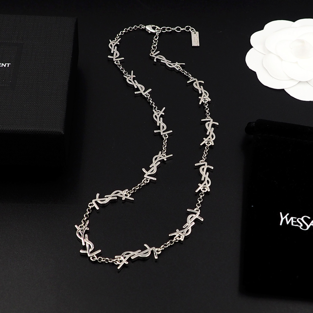 YYN004 YSL letter Cassandre choker necklace 12 motif - ccjewelryacc