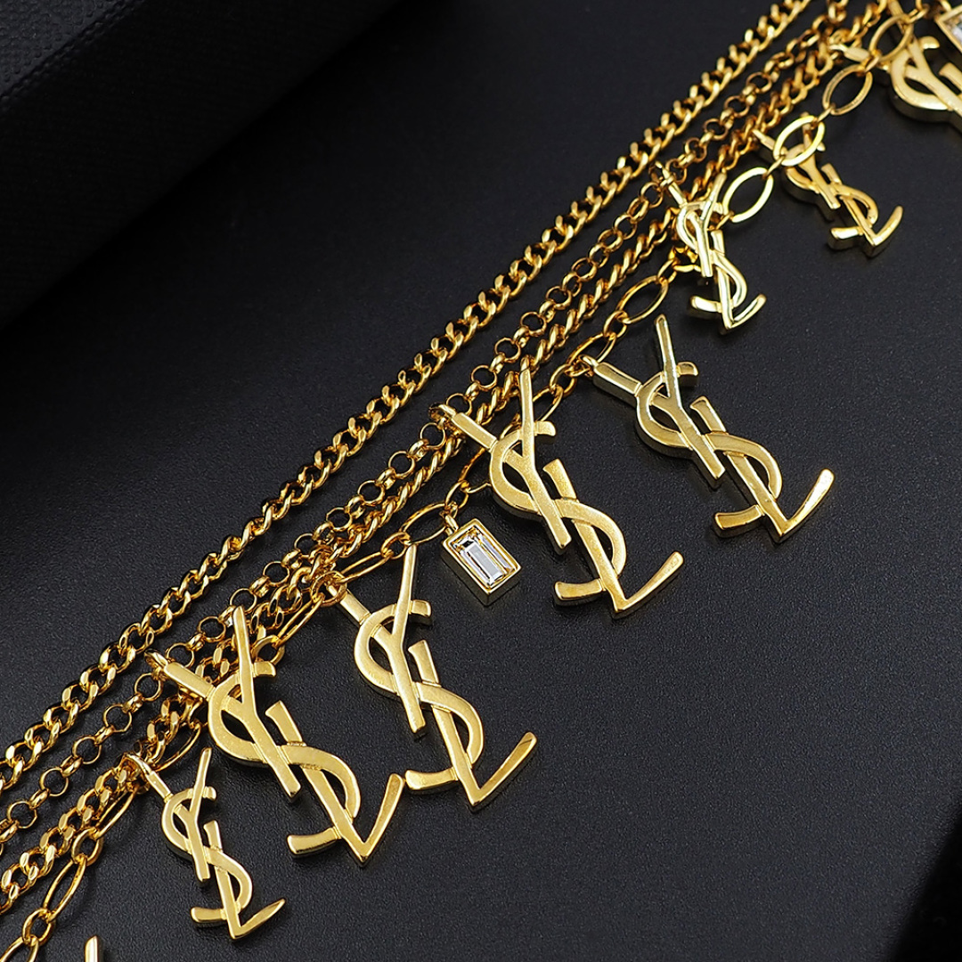 YYS009 CASSANDRE multi-chain bracelet in metal and rhinestone - ccjewelryacc