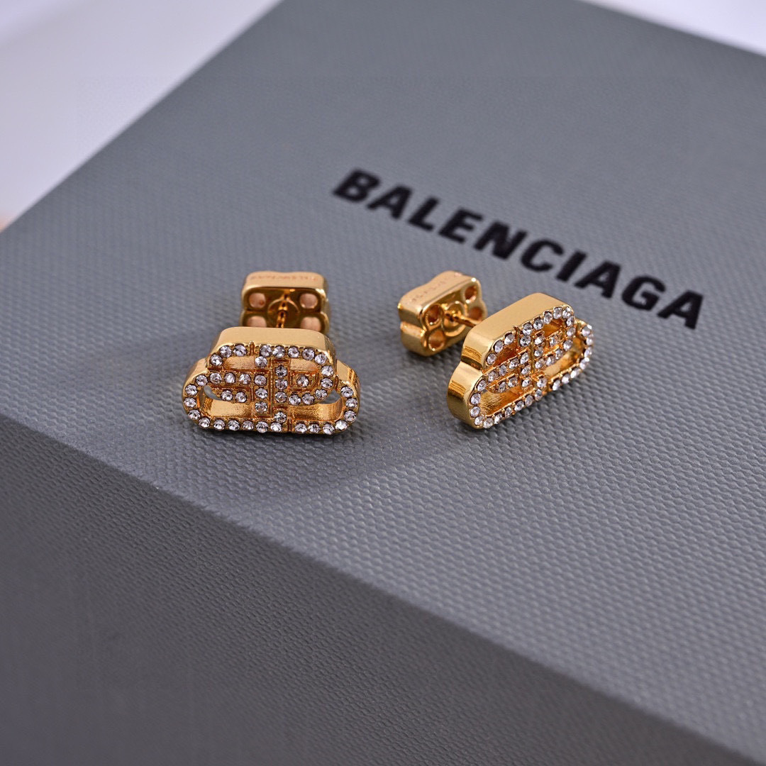 BAE030 Balenciaga BB ICON fashion earrings with crystal - ccjewelryacc