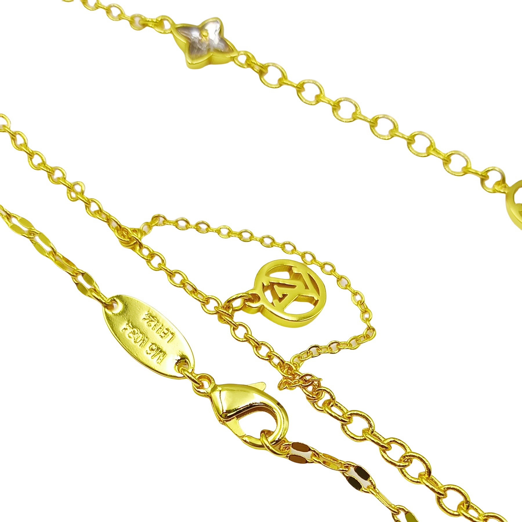 LVN101 vuitton monogram flower tassels necklace - ccjewelryacc