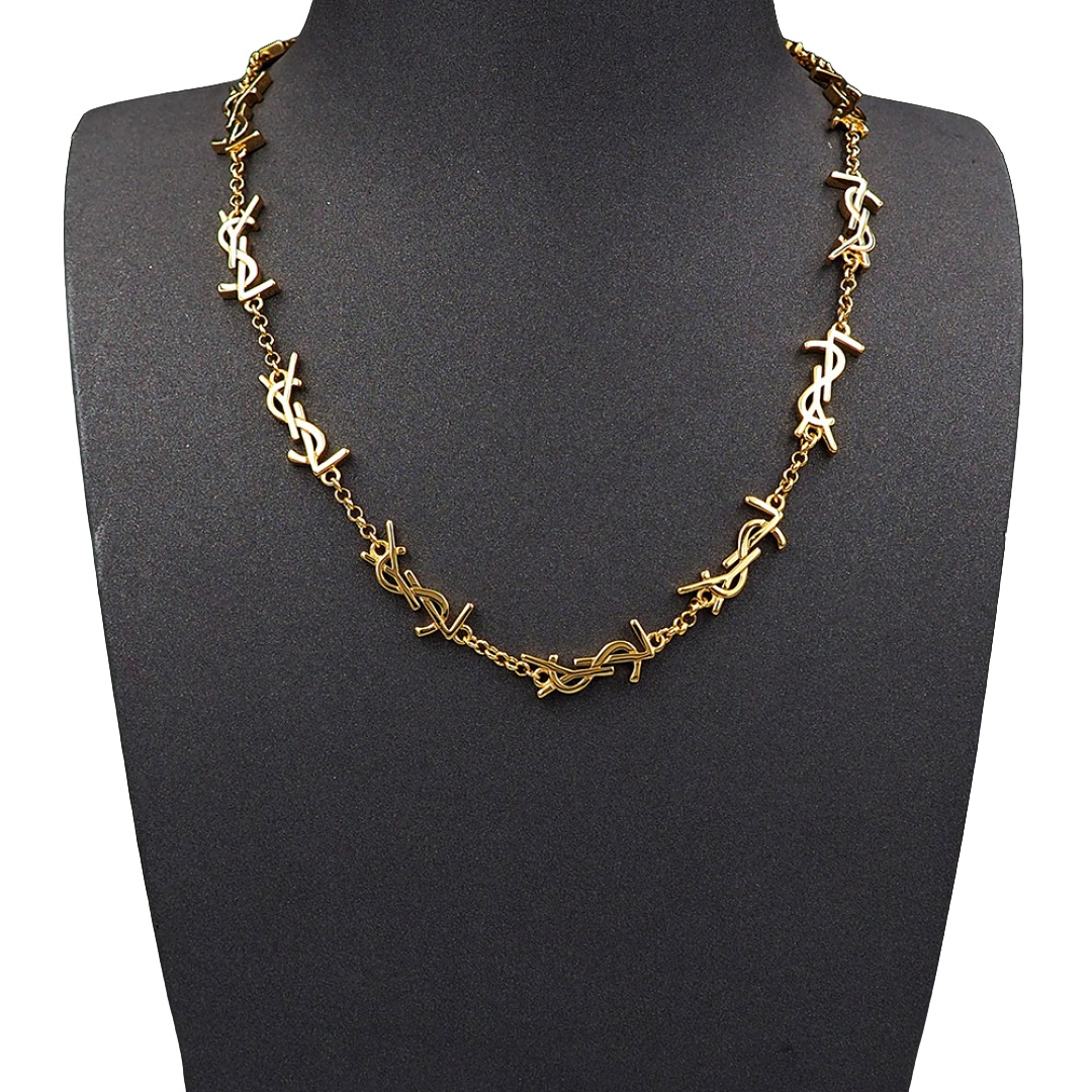 YYN004 YSL letter Cassandre choker necklace 12 motif - ccfashionjewelry