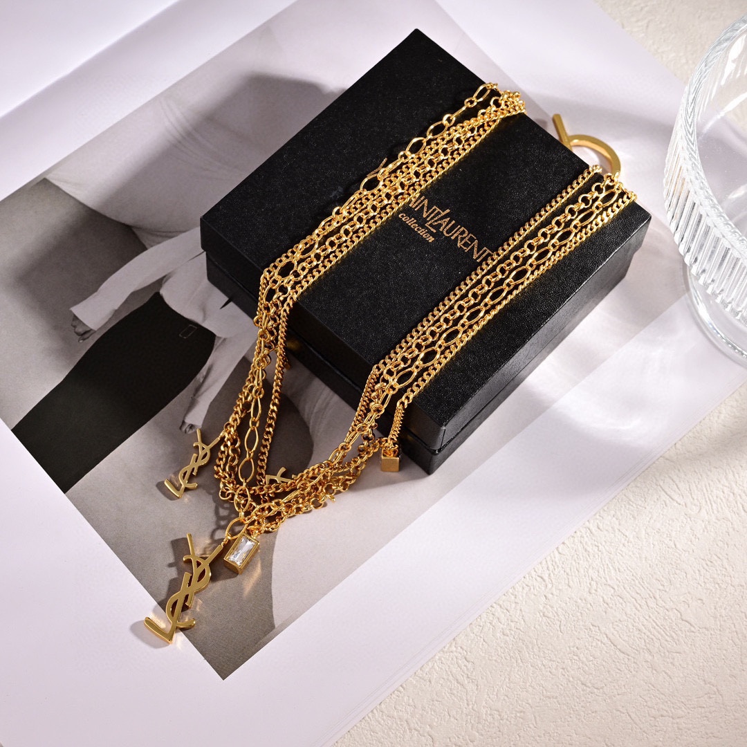 YYN017 YSL CASSANDRE choker necklace 12 motifs - ccjewelryacc