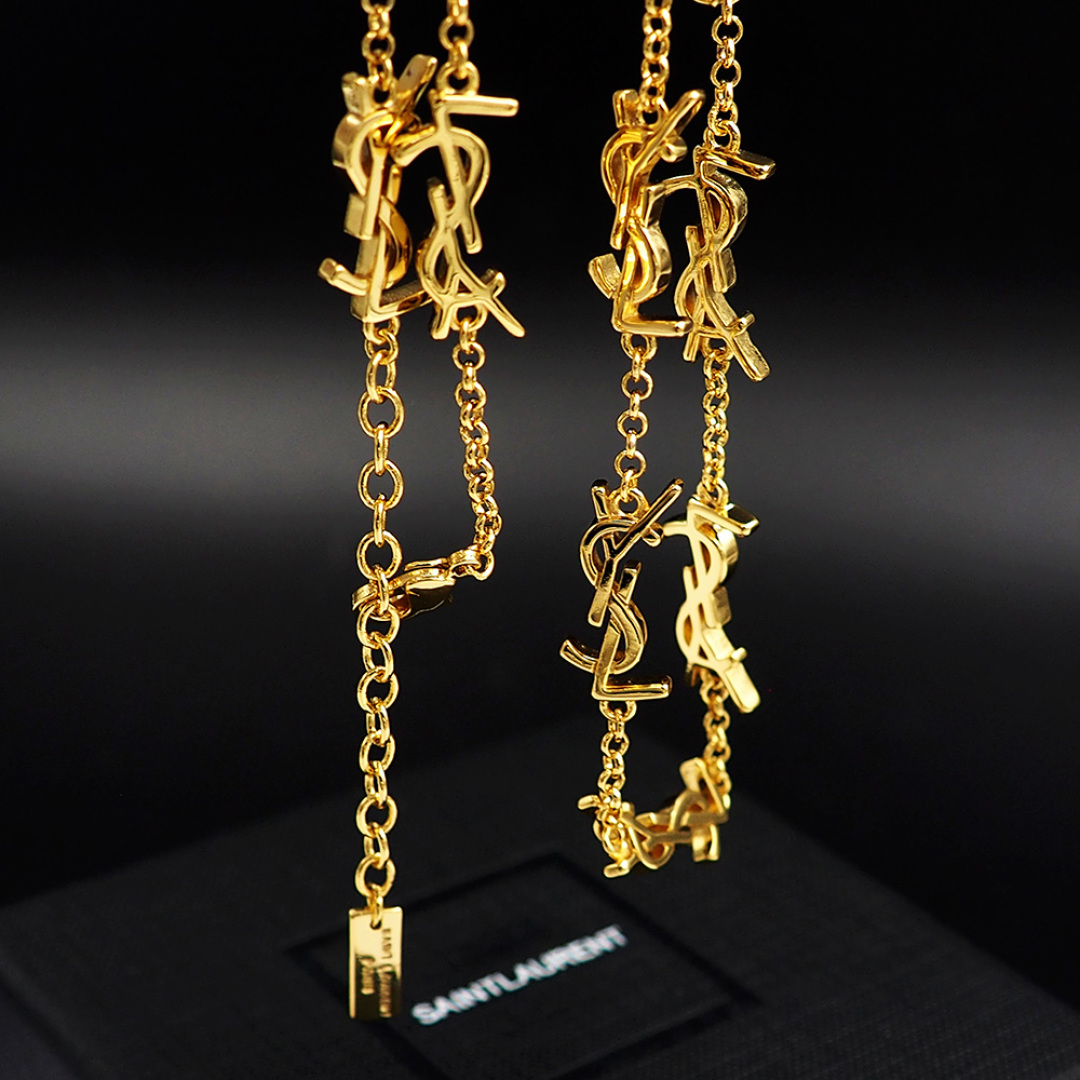YYN004 YSL letter Cassandre choker necklace 12 motif - ccjewelryacc