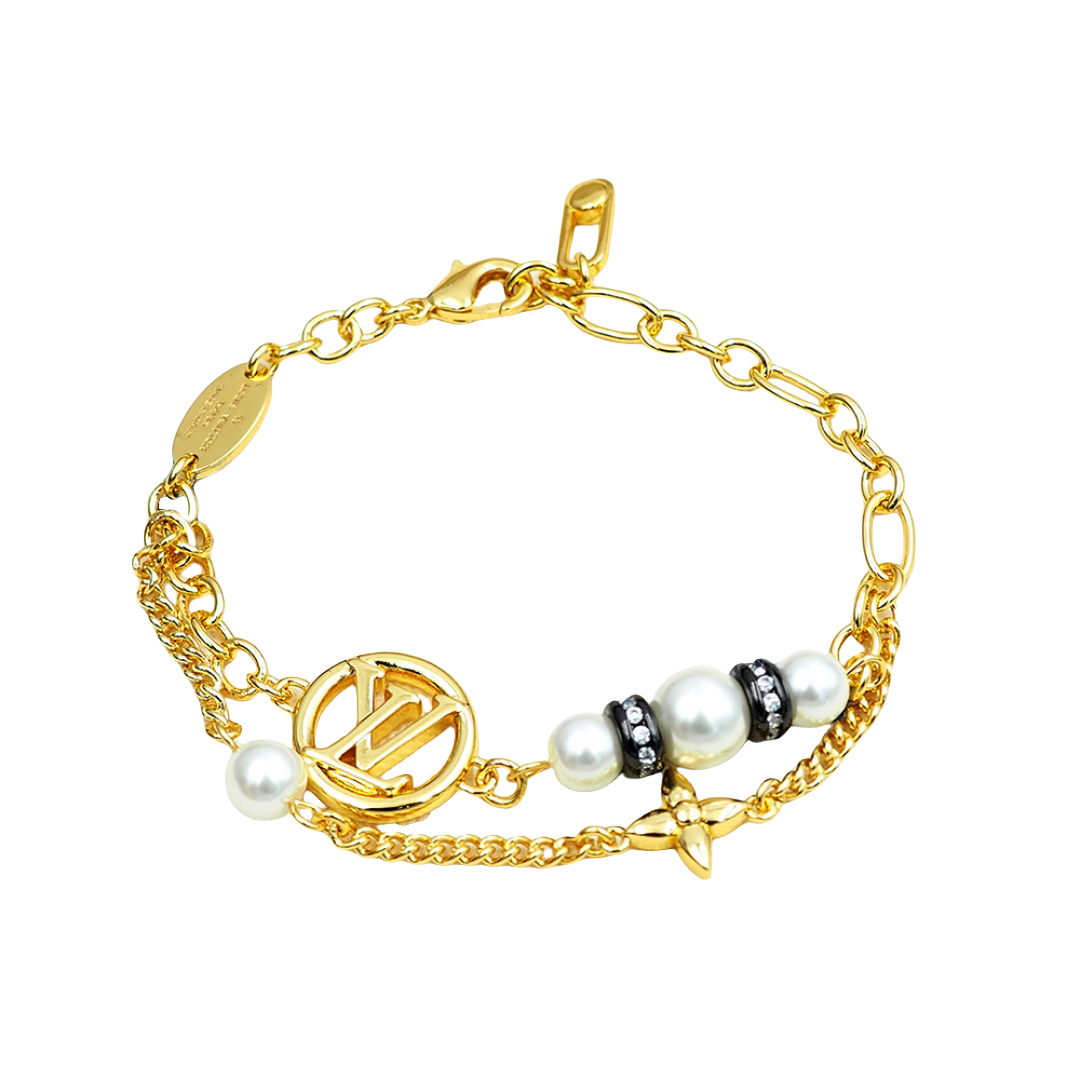 LVS081 LV M1706A Midnight Pearl Bracelet - ccjewelryacc