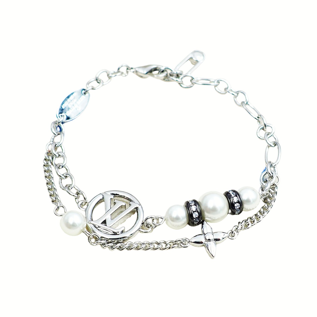 LVS081 LV M1706A Midnight Pearl Bracelet - ccjewelryacc