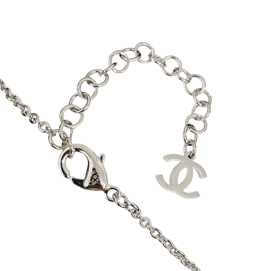 CCL097 Chanel heart necklace pearl long - ccjewelryacc