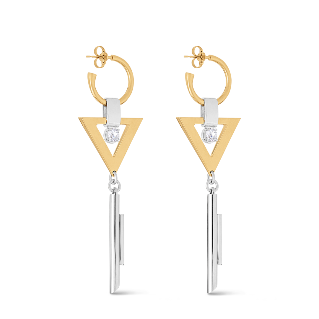 LVE141 louis vuitton M02181 Sparkle V Earrings - ccjewelryacc