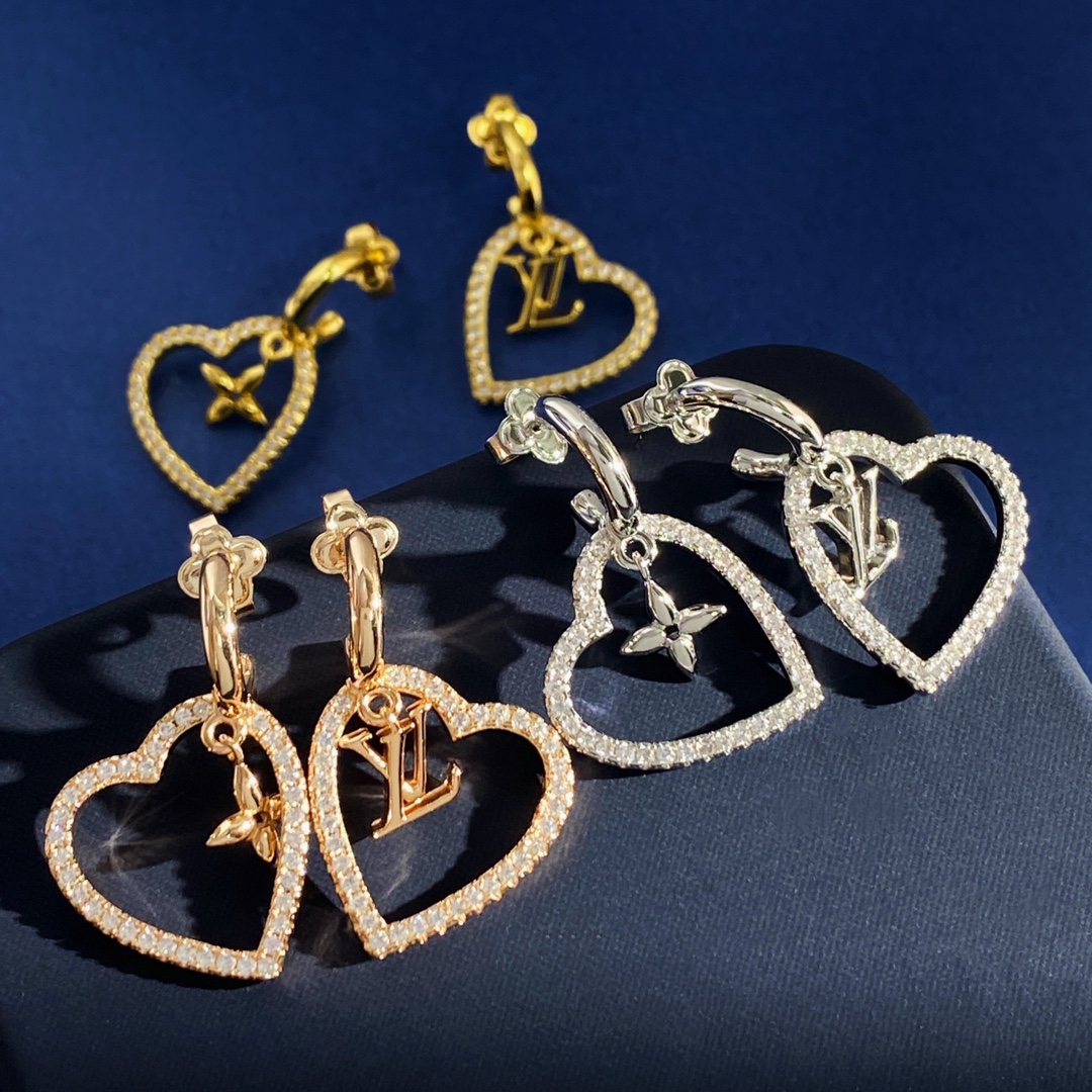 LVE142 louis vuitton M02308 My LV Heart Earrings - ccjewelryacc