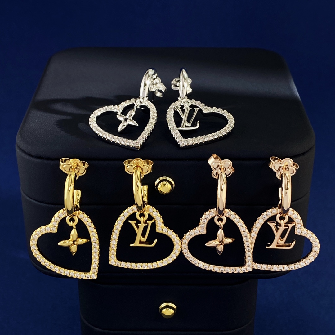 LVE142 louis vuitton M02308 My LV Heart Earrings - ccjewelryacc